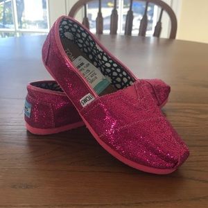 Pink Glitter Kids Toms